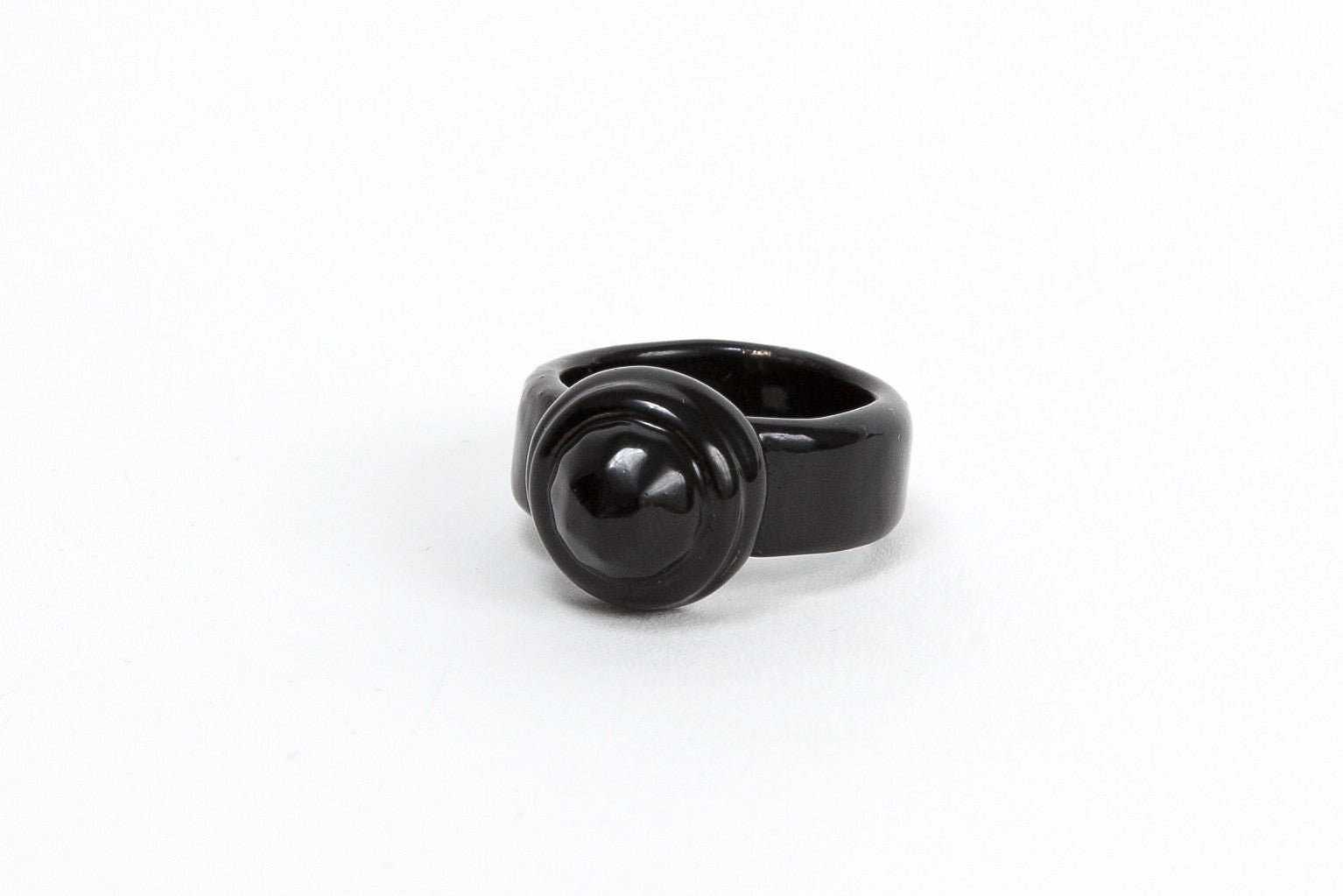Coloured Cocktail Ring - Black