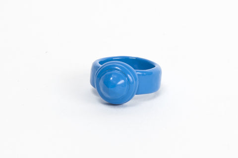Coloured Cocktail Ring - Blue