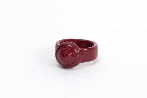 Coloured Cocktail Ring - Red