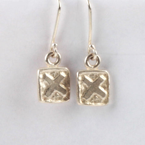 XX Tile Earrings - Silver