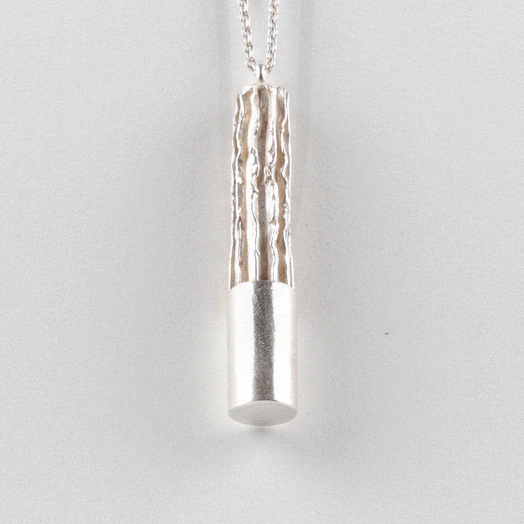 Chewed Penlid Pendant - Silver