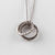 Group Ring Pendant - Black - Oxidised Silver Chain