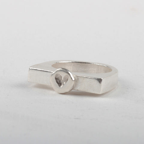 Heart Stacker Ring - Silver