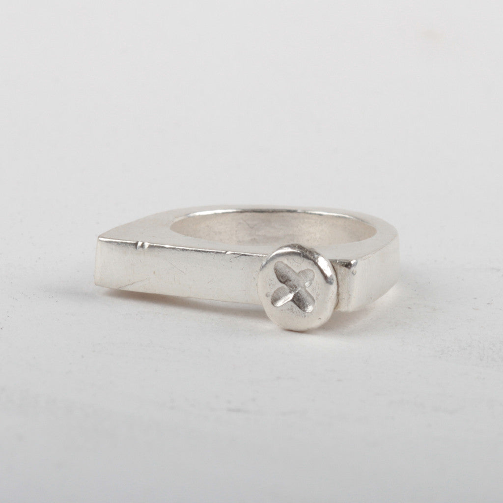 X Stacker Ring - Silver