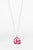 Coloured Lace Heart Pendant - Pink