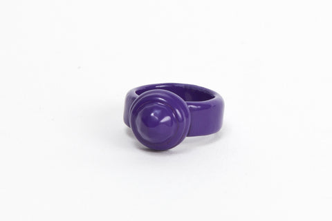 Coloured Cocktail Ring - Violet